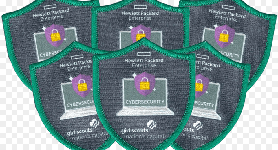 Transparent Hewlett Packard Enterprise Girl Scouts Cybersecurity Badge, Logo, Symbol, Armor, First Aid Png