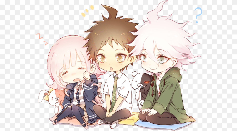 Transparent Hinata X Komaeda X Nanami Permission To, Book, Comics, Publication, Anime Png