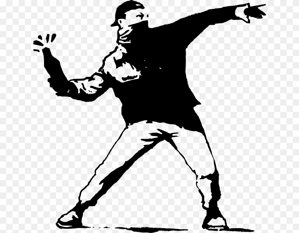 Transparent Hip Hop Clipart Man Throwing Molotov Cocktail, Gray Free Png