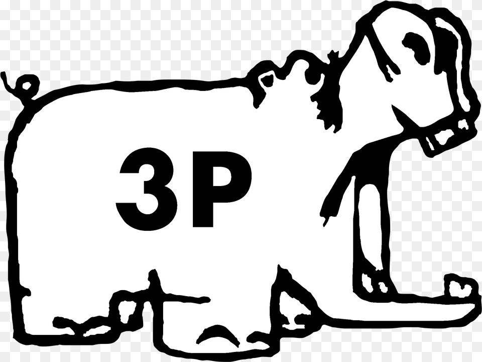 Transparent Hippo Clipart Black And White, Stencil, Person, Adult, Male Png