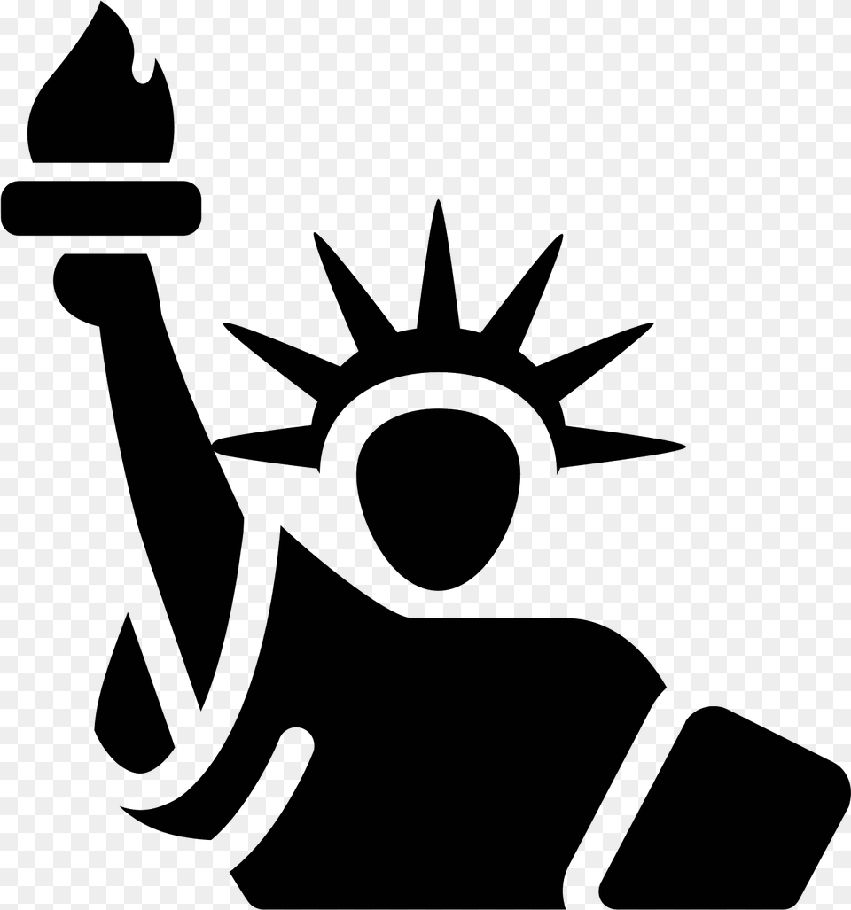 Transparent Hispanic Clipart Statue Of Liberty Icon, Gray Png