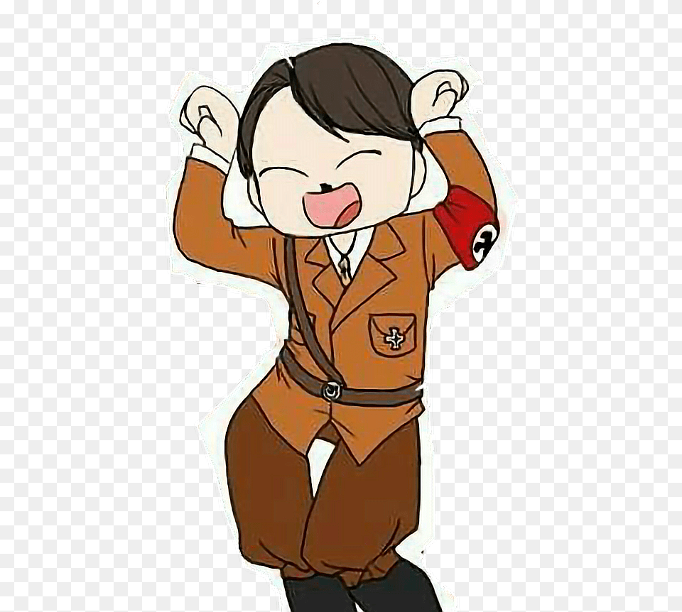 Transparent Hitler Clipart Hitler Cute Anime Girl, Book, Comics, Publication, Baby Png