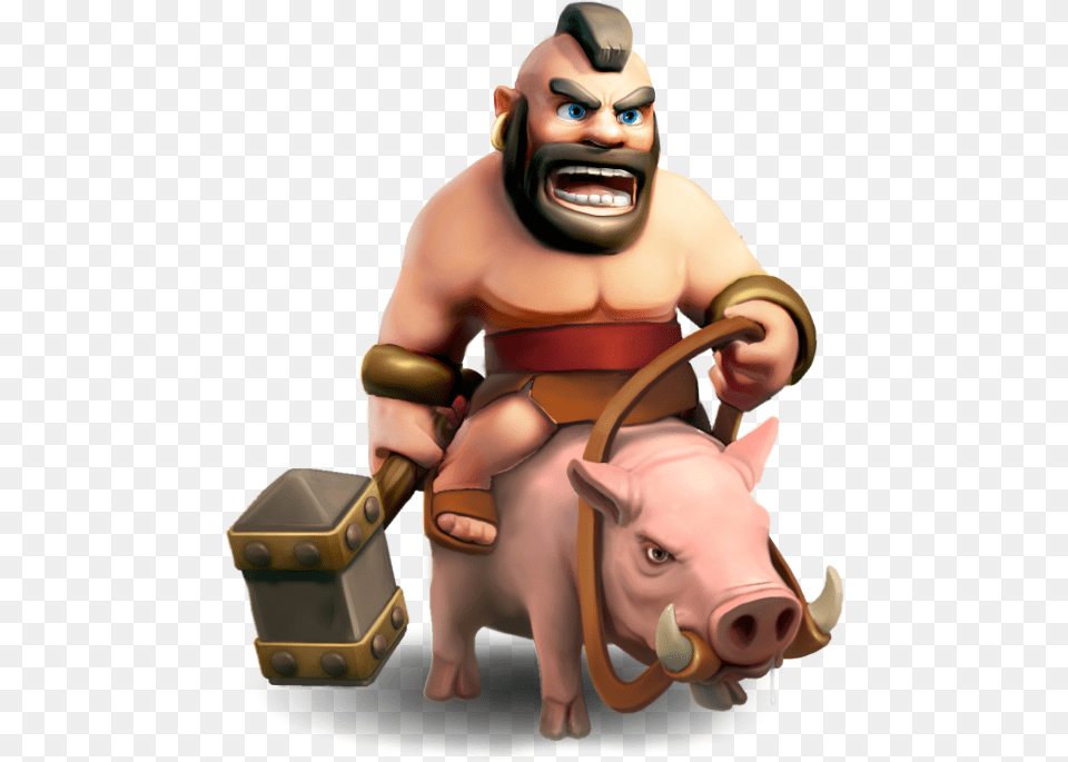 Transparent Hog Clipart Hog Rider Clash Of Clans, Baby, Person, Face, Head Png Image