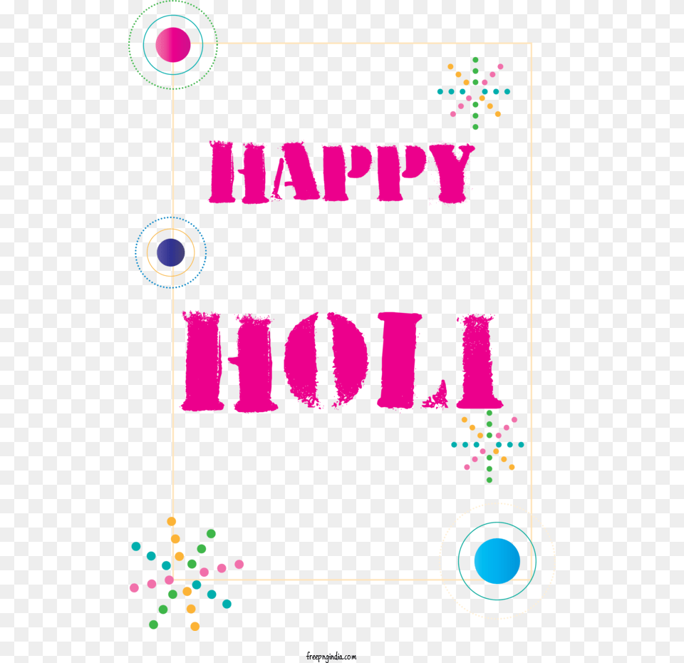 Holi Text Pink Line For Happy Holi For Graphic Design, Book, Publication, Art, Graphics Free Transparent Png