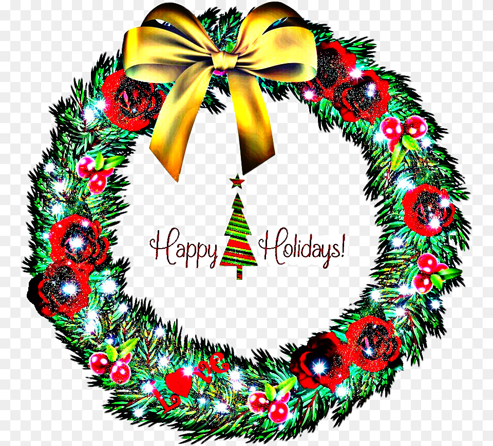Transparent Holiday Wreath Wreath, Person Free Png Download