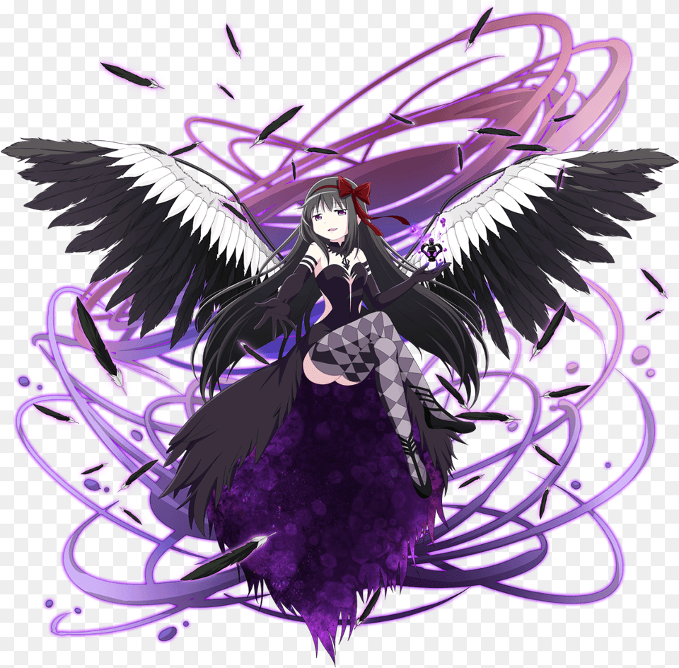 Transparent Homura Akemi Homura Akemi Demon, Purple, Book, Comics, Publication Png