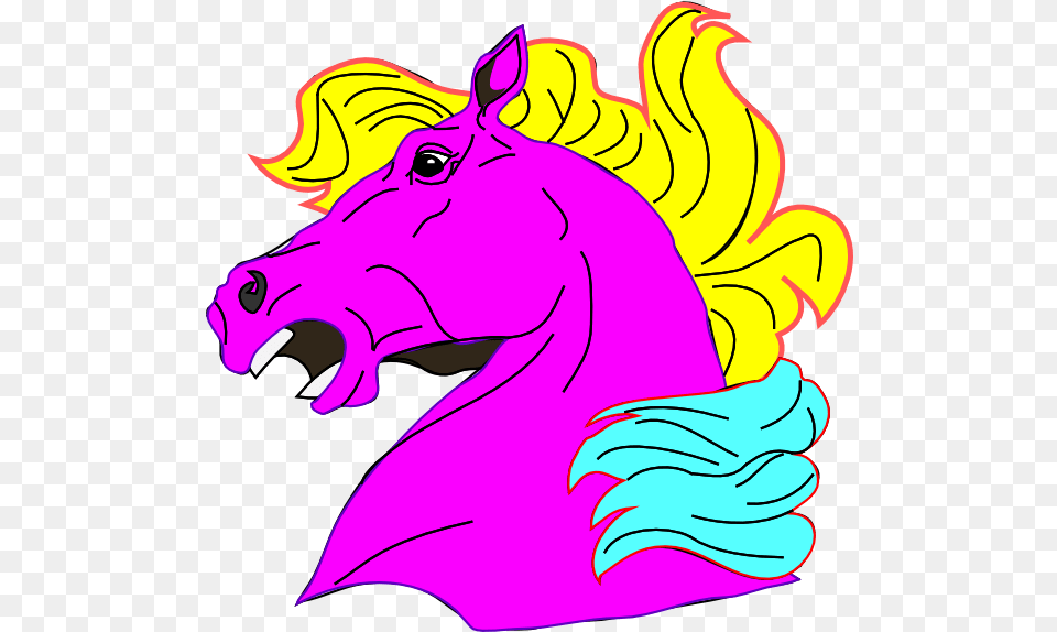 Transparent Horse Angry Horse, Purple, Art, Baby, Person Png Image