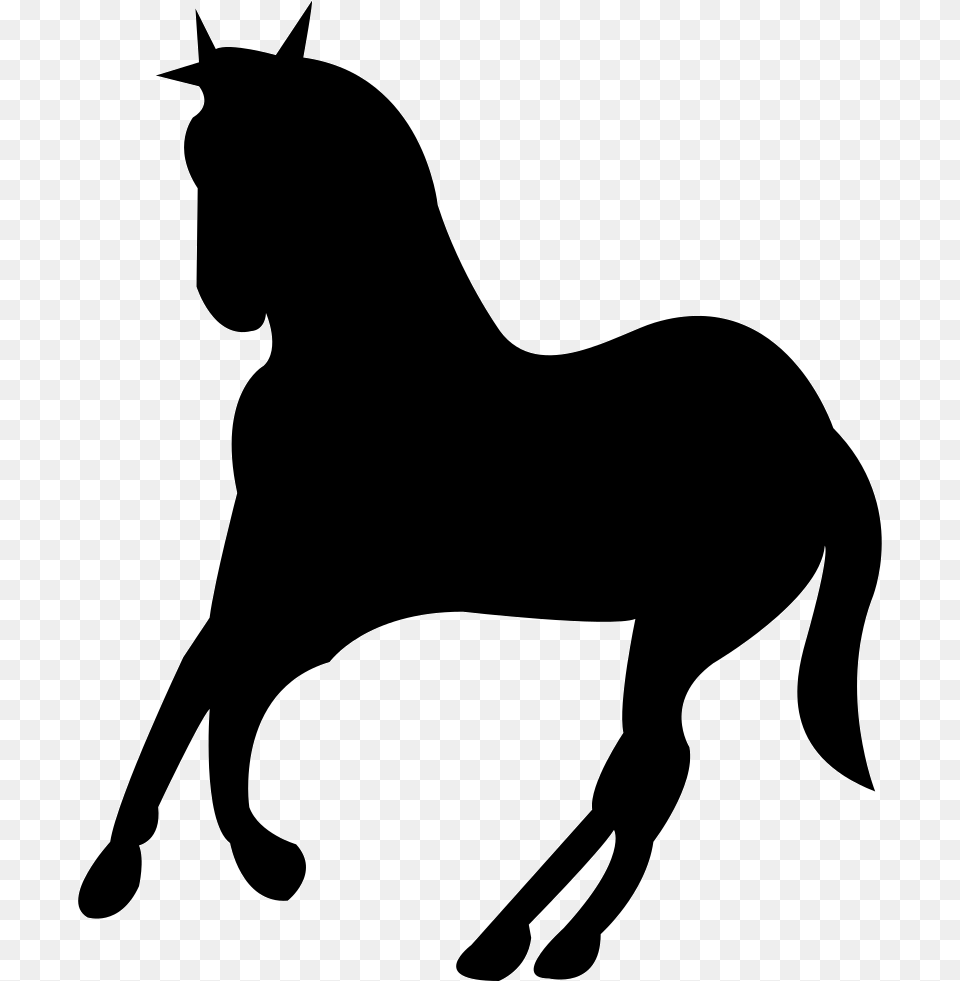Transparent Horse Clipart Black And White Running Black Horse Logo, Silhouette, Stencil, Animal, Mammal Png
