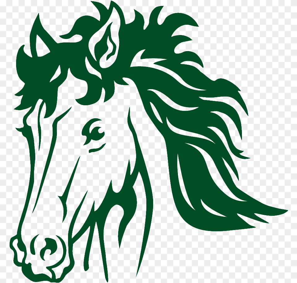 Transparent Horse Icon Mustang Logo Green And White, Animal, Mammal Png
