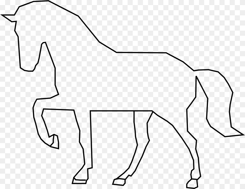 Transparent Horse Silhouette Clip Art Silueta De Caballo Para Imprimir, Gray Png