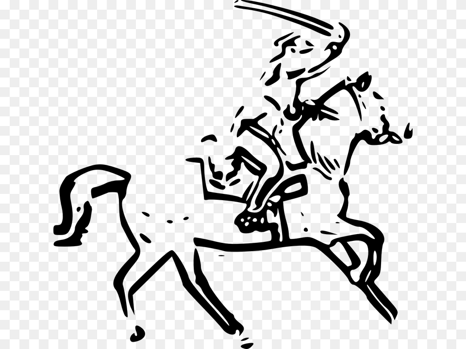 Transparent Horseback Riding Clipart Cavalry Clipart, Gray Free Png