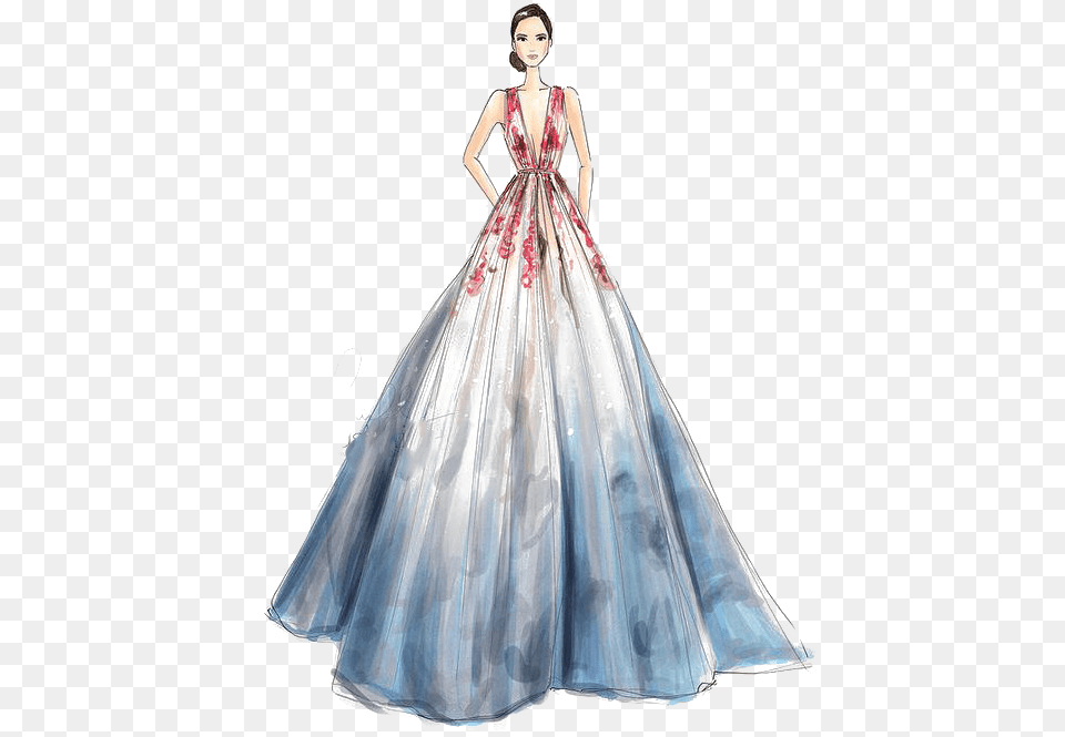 Transparent Hospital Gown Clipart Fashion Illustration Haute Couture, Wedding Gown, Clothing, Dress, Wedding Free Png