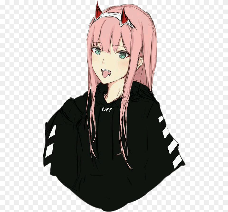 Hot Anime Girl Zero Two Off White, Adult, Publication, Person, Female Free Transparent Png
