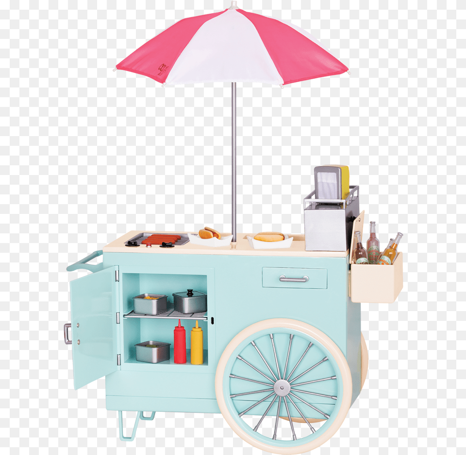 Transparent Hotdog Cart Coisas Da Our Generation, Kiosk, Machine, Wheel Png Image