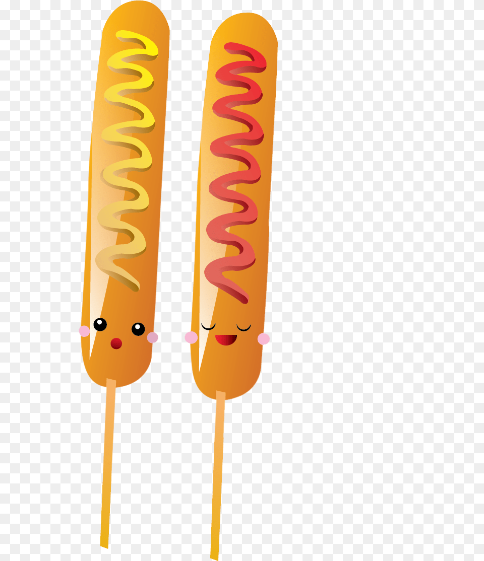 Transparent Hotdog Hotdog On Stick Clipart, Food, Hot Dog, Ketchup Free Png Download