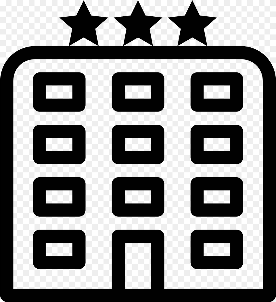 Transparent Hotel Clipart Black And White Hotel Icon Vector, Gray Png Image