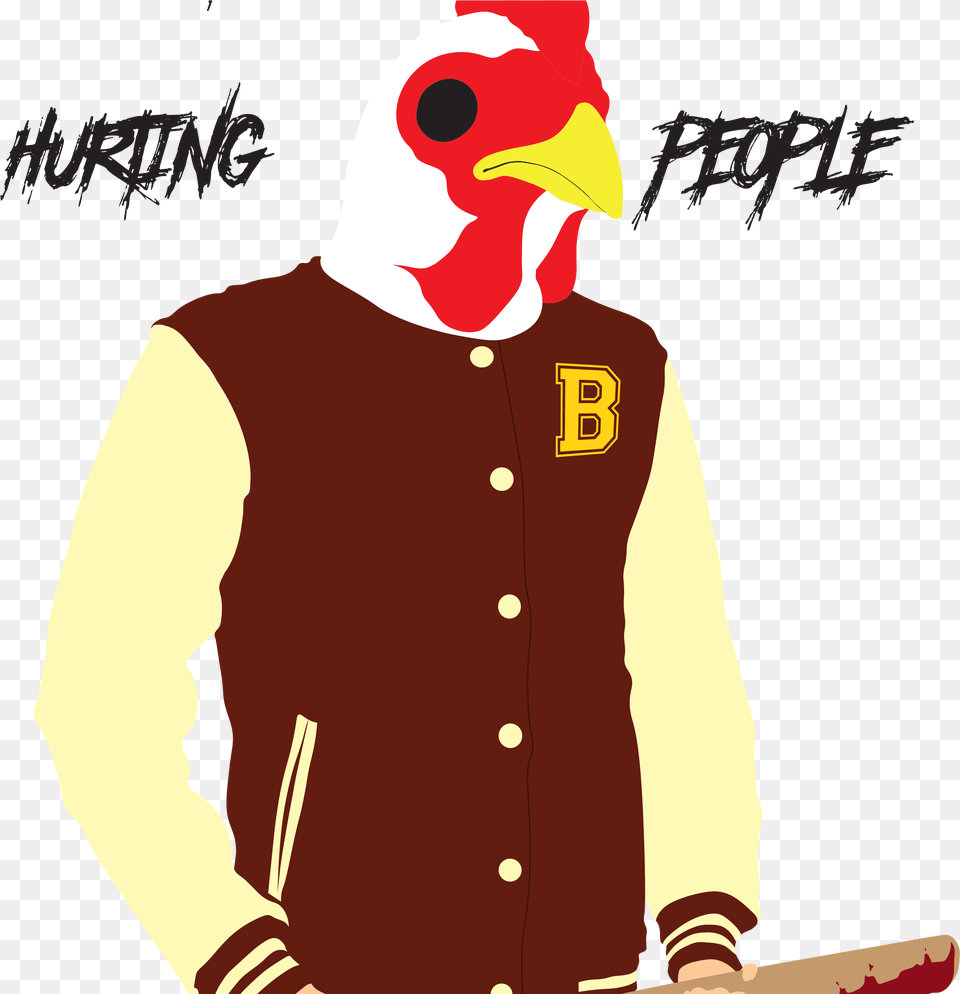 Transparent Hotline Miami, Animal, Beak, Bird, Person Png Image