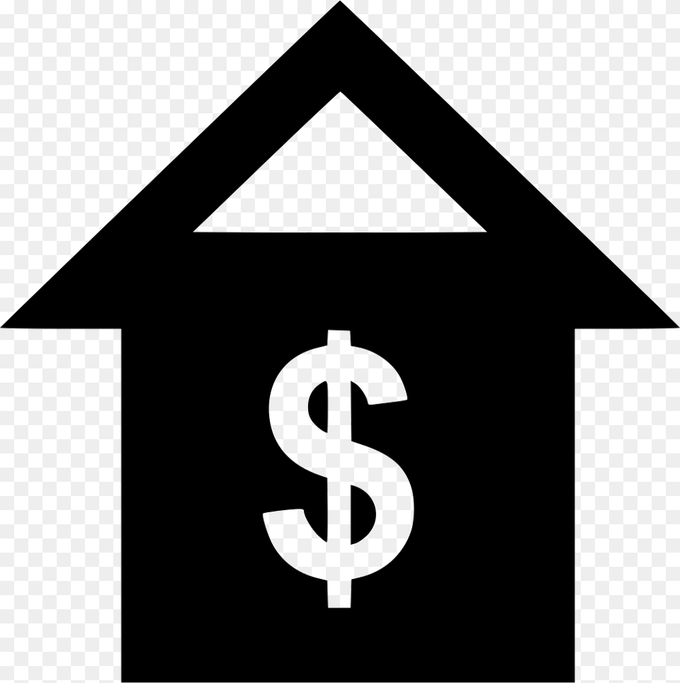 House Black House Money Icon, Symbol, Stencil, Cross, Sign Free Transparent Png