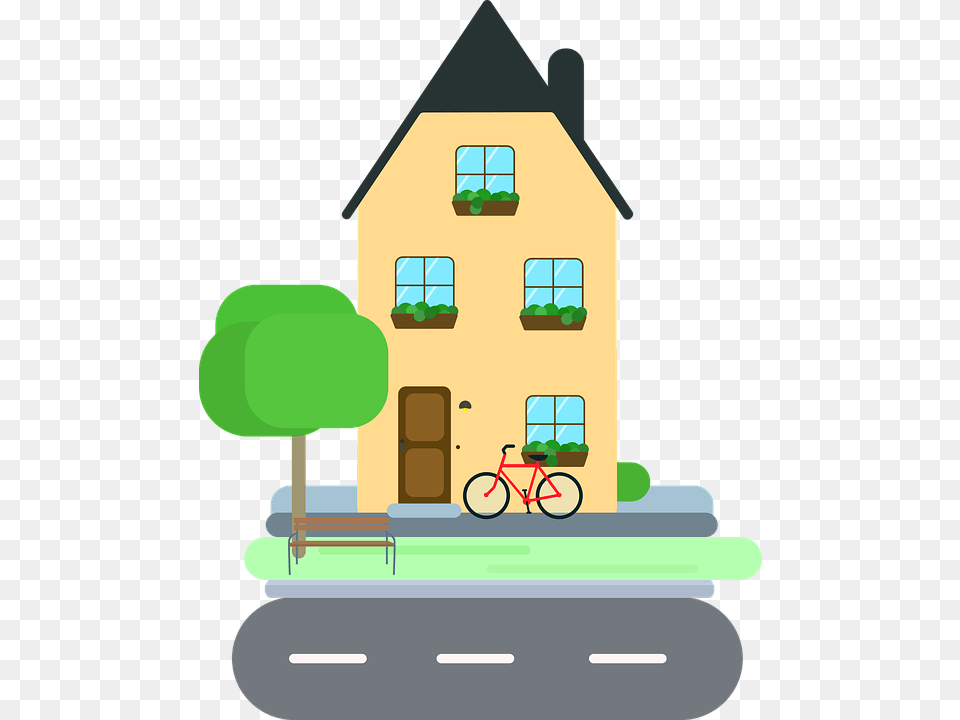 House Graphic Easement Of A House, Neighborhood, Urban, City, Street Free Transparent Png