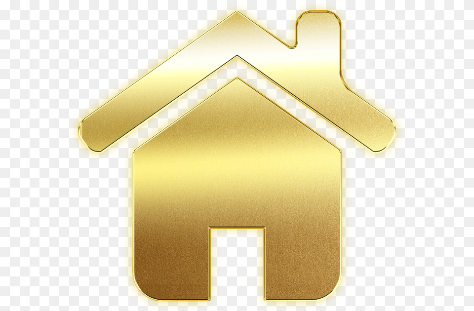 Transparent House Icon Gold Home Icon, Symbol, Sign, Text, Mailbox Free Png