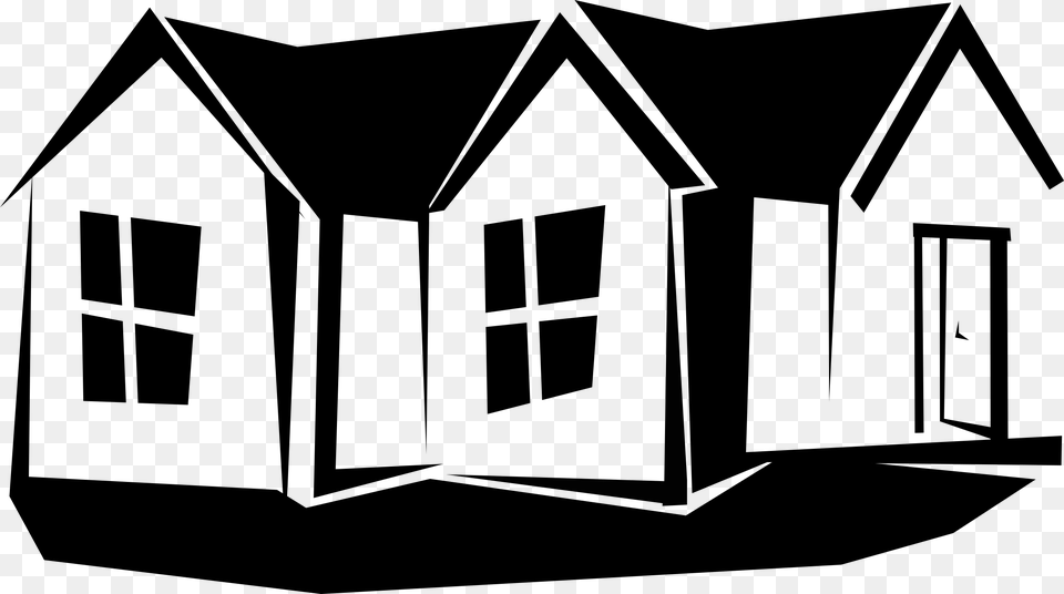 Transparent House House Clipart Black And White, Gray Png Image