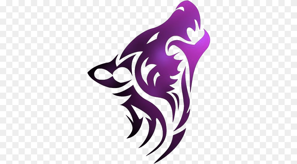 Transparent Howling Wolf Tattoo Designs Silhouette Tribal Wolf Tattoo, Animal, Fish, Sea Life, Shark Free Png Download