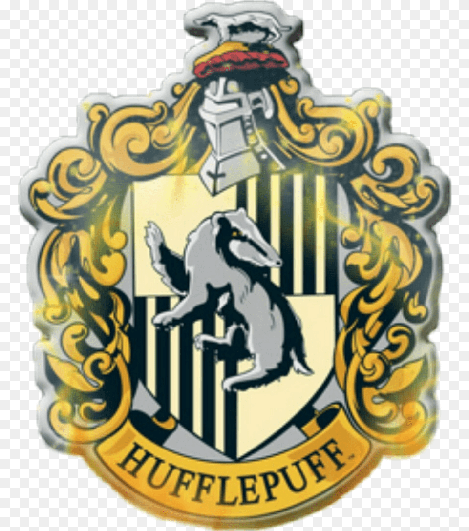 Transparent Hufflepuff Hufflepuff Crest Transparent Background, Symbol, Logo, Emblem, Badge Png