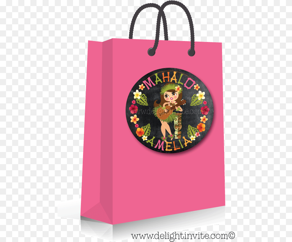 Transparent Hula Girl Paper Bag, Shopping Bag, Accessories, Handbag, Tote Bag Free Png