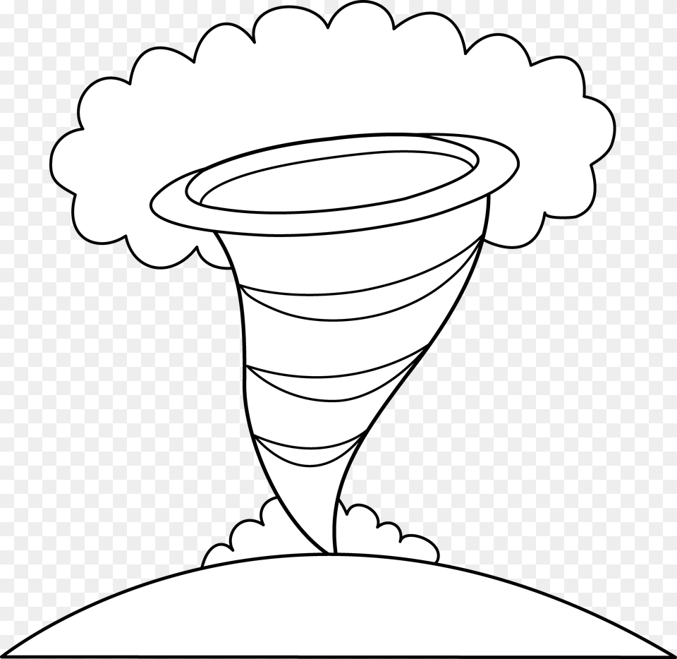 Transparent Hurricane Clip Art Tornado Coloring, Glass, Drawing, Goblet Png