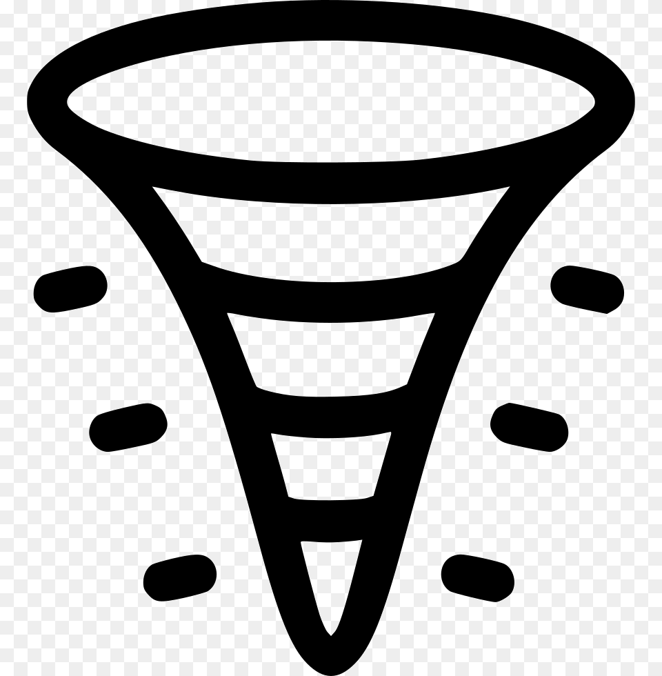 Transparent Hurricane Symbol Funnel Clipart Black And White, Smoke Pipe Free Png