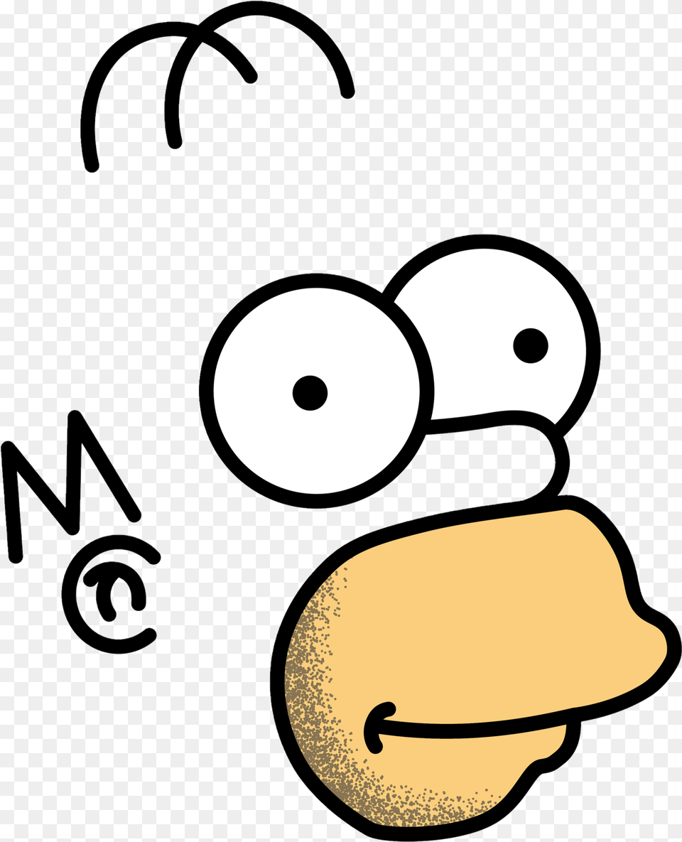I Love You Clipart Homer Simpson Face Food, Produce, Text Free Transparent Png