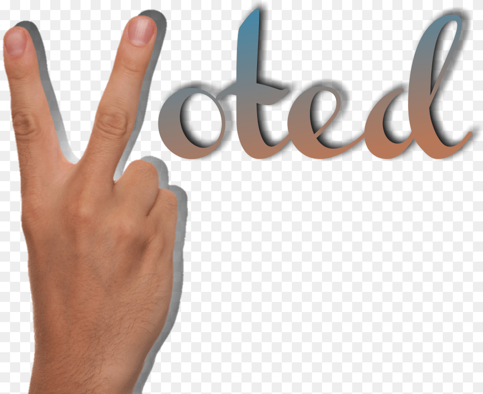 Transparent I Voted Sticker Sign, Body Part, Finger, Hand, Person Free Png Download