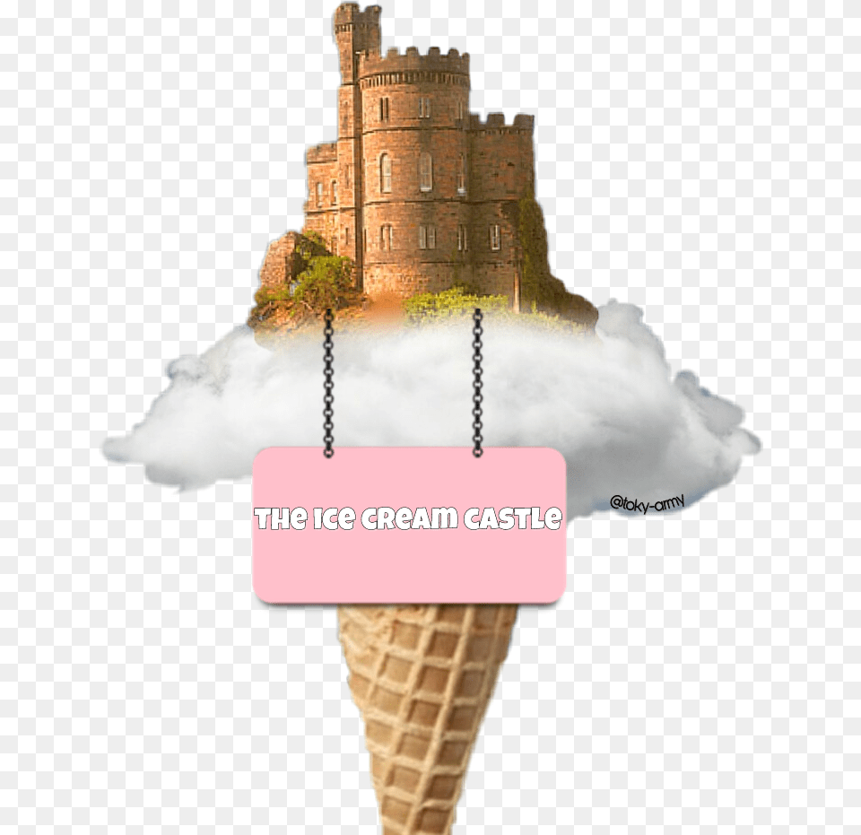 Transparent Ice Castle Ice Cream Cone, Dessert, Food, Ice Cream, Architecture Free Png