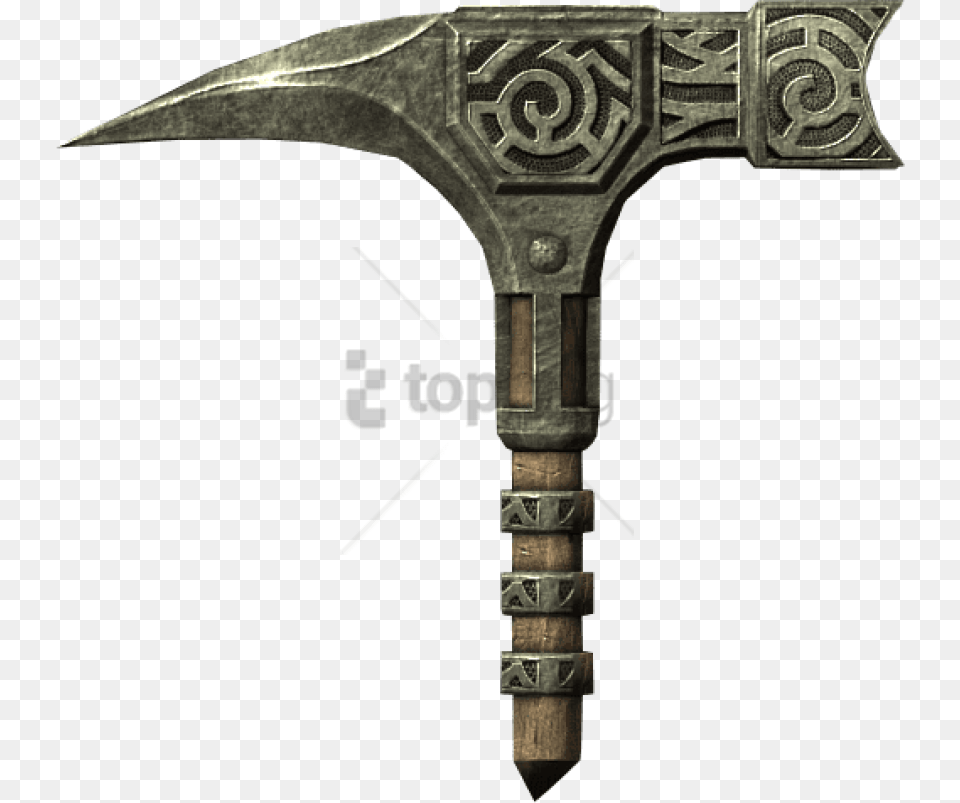 Transparent Ice Sickle Steel Warhammer Skyrim, Device, Cross, Symbol Png Image
