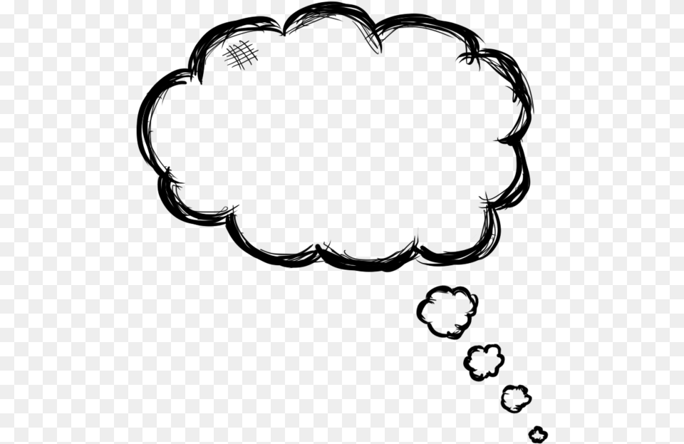 Transparent Idea Bubble Clipart Thought Bubble Outline, Gray Png Image