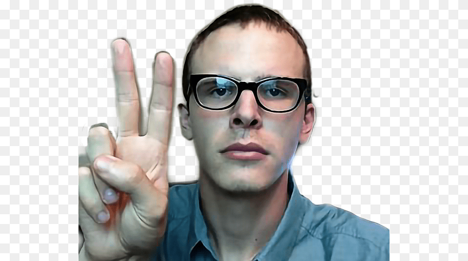 Idubbbz Idubbbz Bald, Accessories, Person, Hand, Glasses Free Transparent Png