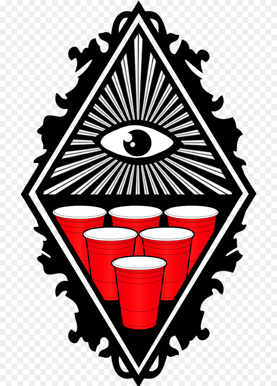 Transparent Illuminati Clipart Illuminati Symbols, Triangle, Cup, Disposable Cup Free Png