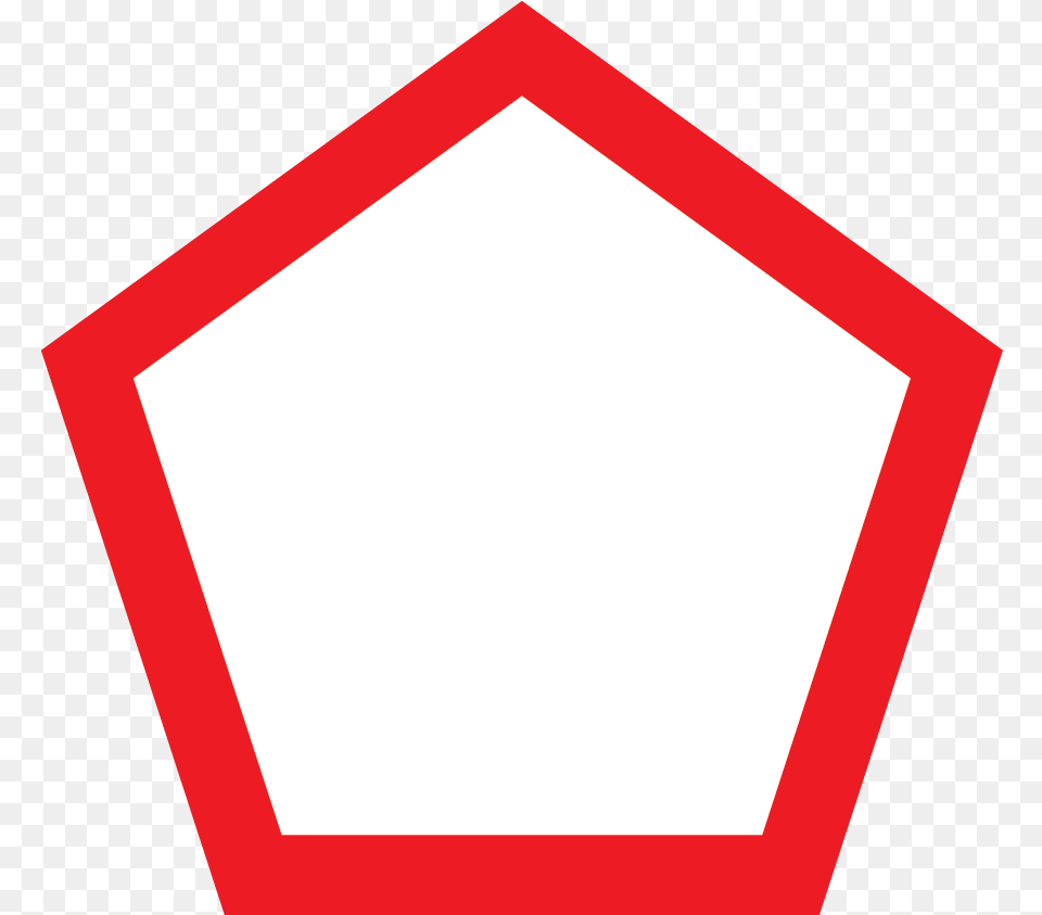 Transparent Image Transparent Red Pentagon Outline, Sign, Symbol, Road Sign Png