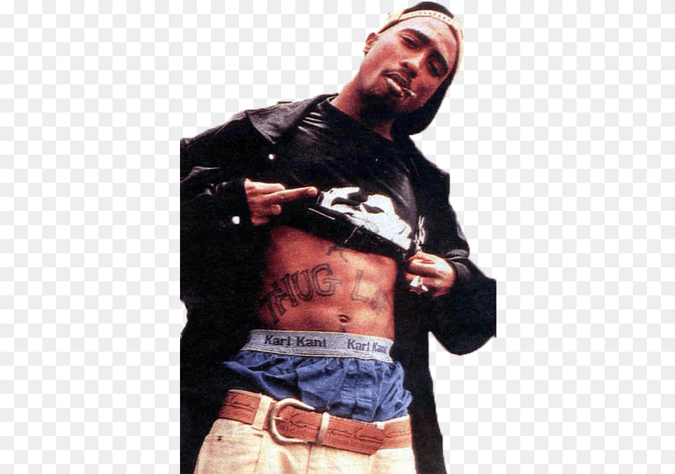 Transparent Images Karl Kani Underwear Tupac, Tattoo, Skin, Person, Accessories Png Image
