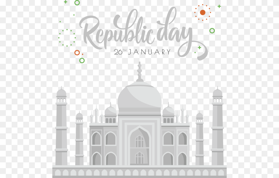 Transparent India Republic Day Landmark White Green Republic Day 26 January, Architecture, Building, Dome, Mosque Png