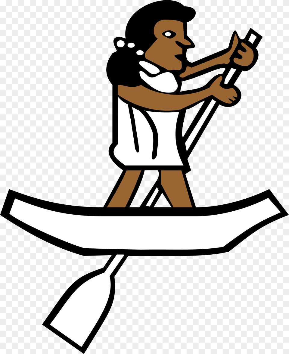 Transparent Indian Canoe Clipart Aztec Canoe, Oars, Paddle, Cleaning, Person Png