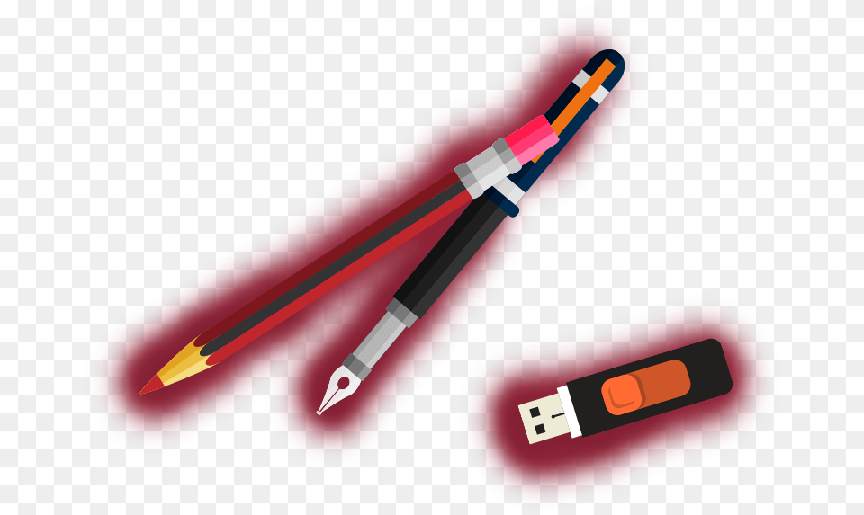 Transparent Ink Pen Usb Flash Drive Png Image