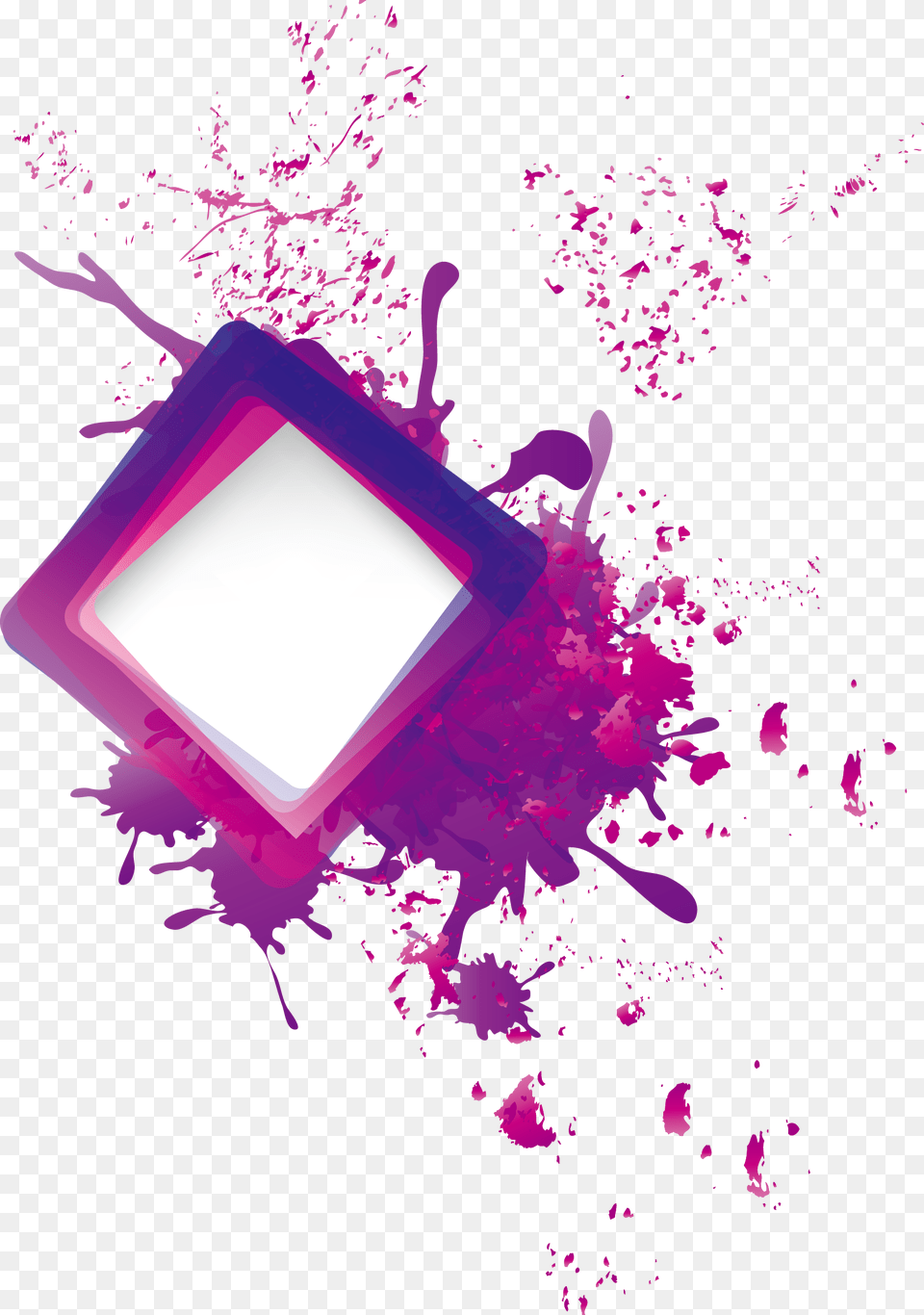 Transparent Ink Splash 3d Photo Frame, Purple, Computer Hardware, Electronics, Hardware Free Png Download
