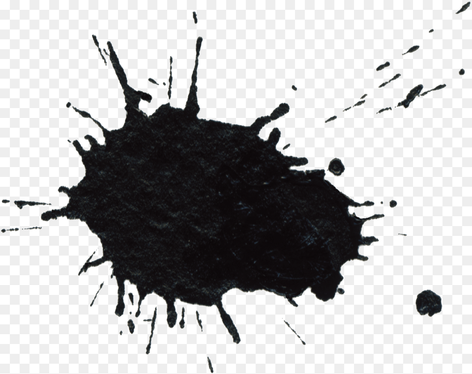 Transparent Ink Stain Black Ink Drop, Plant Free Png