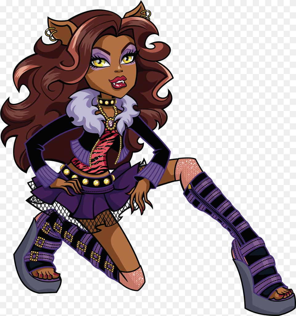 Inteligente Clipart Clawdeen Wolf Monster High, Book, Comics, Publication, Person Free Transparent Png