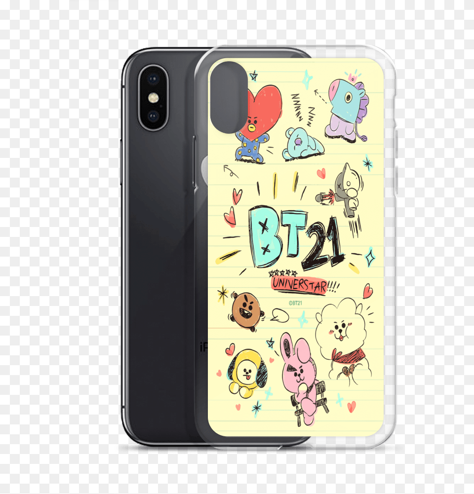 Transparent Iphone Cartoon Bt21 Doodles, Electronics, Mobile Phone, Phone, Baby Png