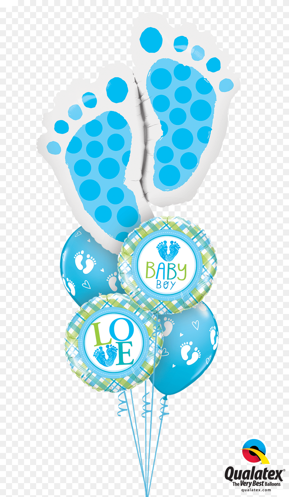 Transparent It S A Boy Banner Clipart Baby Feet Balloons, Balloon, Turquoise Png Image