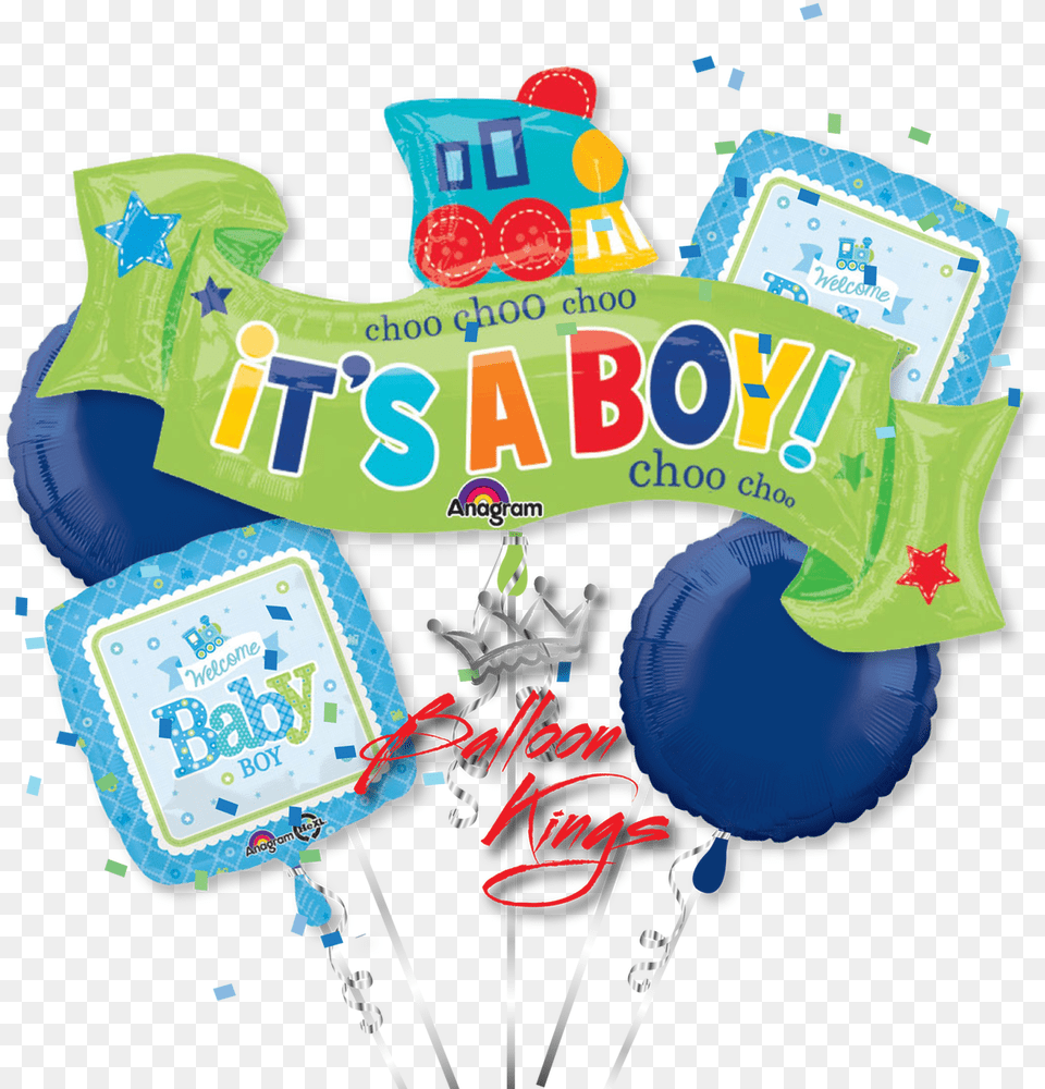 Transparent It S A Boy Train Welcome Baby, Balloon, Birthday Cake, Cake, Cream Png Image