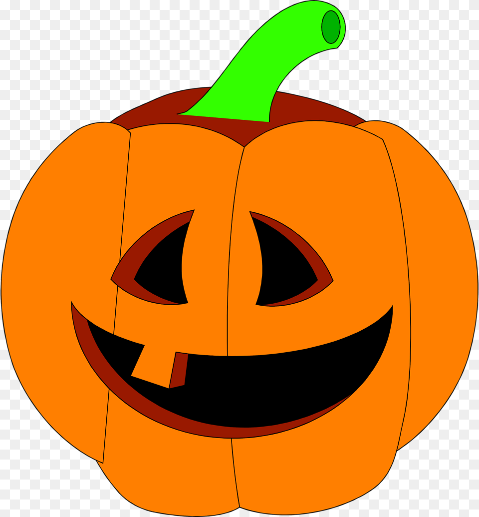 Transparent Jack O Lantern Clipart, Food, Plant, Produce, Pumpkin Free Png