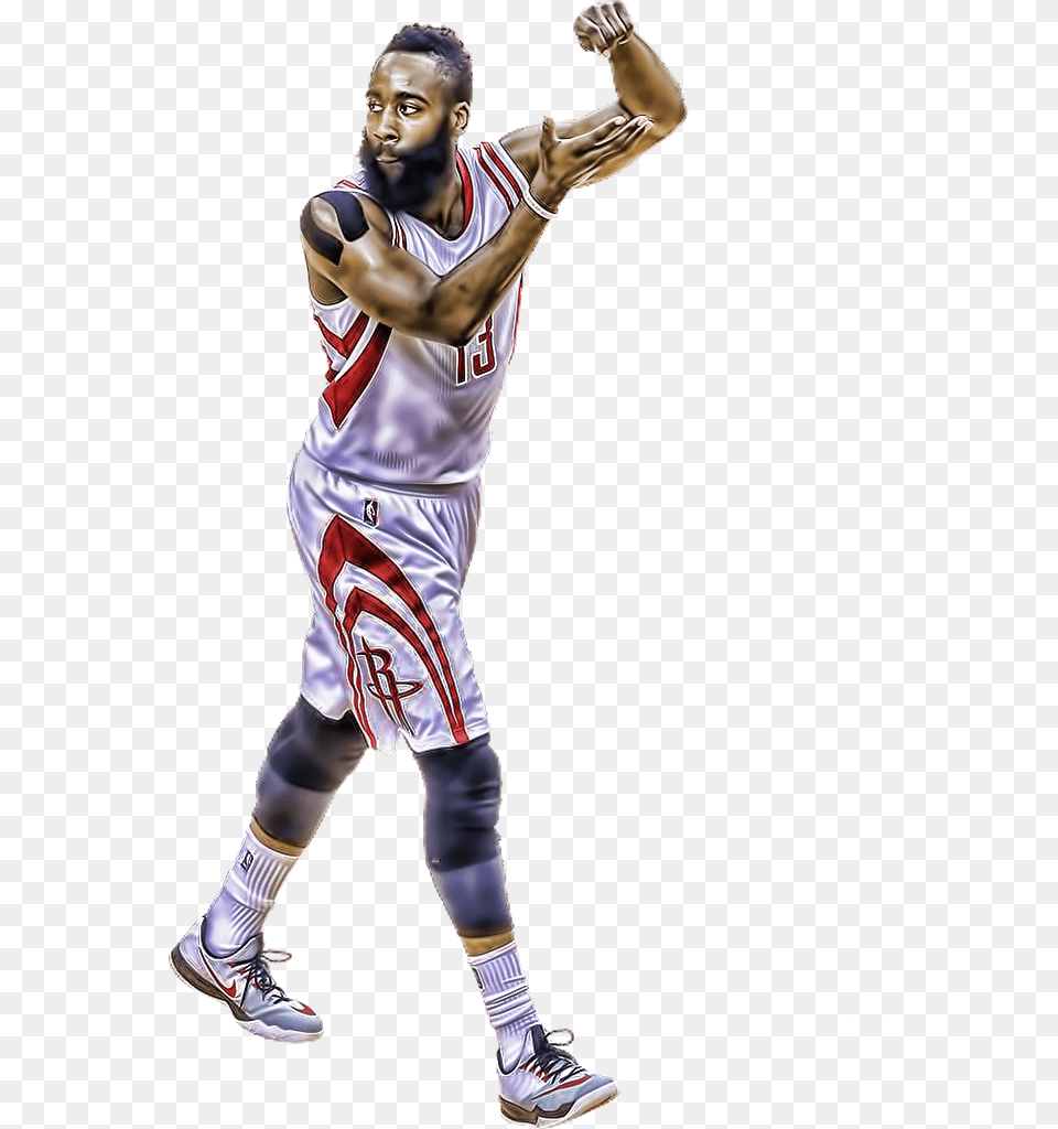 James Harden Clipart James Harden Background, Sneaker, Shoe, Clothing, Person Free Transparent Png